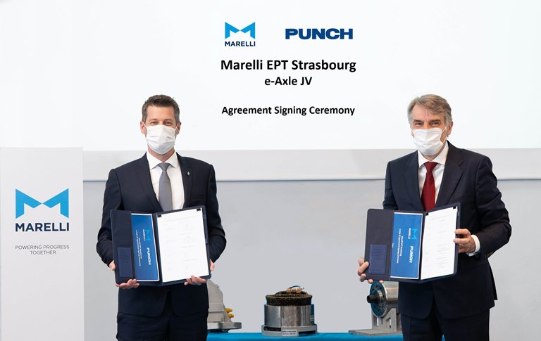 Marelli e PUNCH Motive International uniscono le forze per sviluppare e  produrre e-axle per veicoli elettric